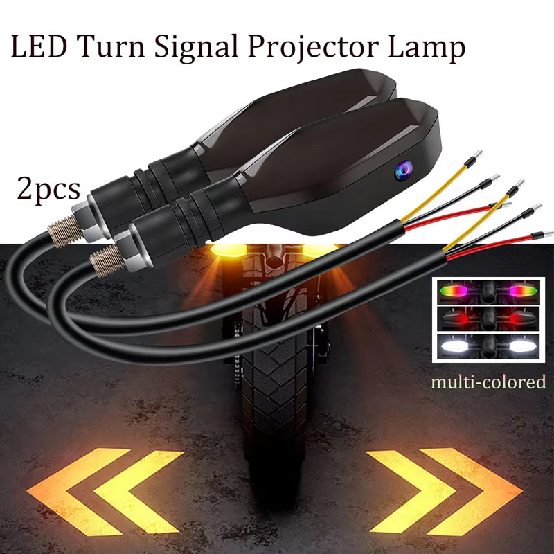 2 Pis Magnetic Projection Indicator Light For Bike 🏍️ | 27 Color Mode 🎨|
